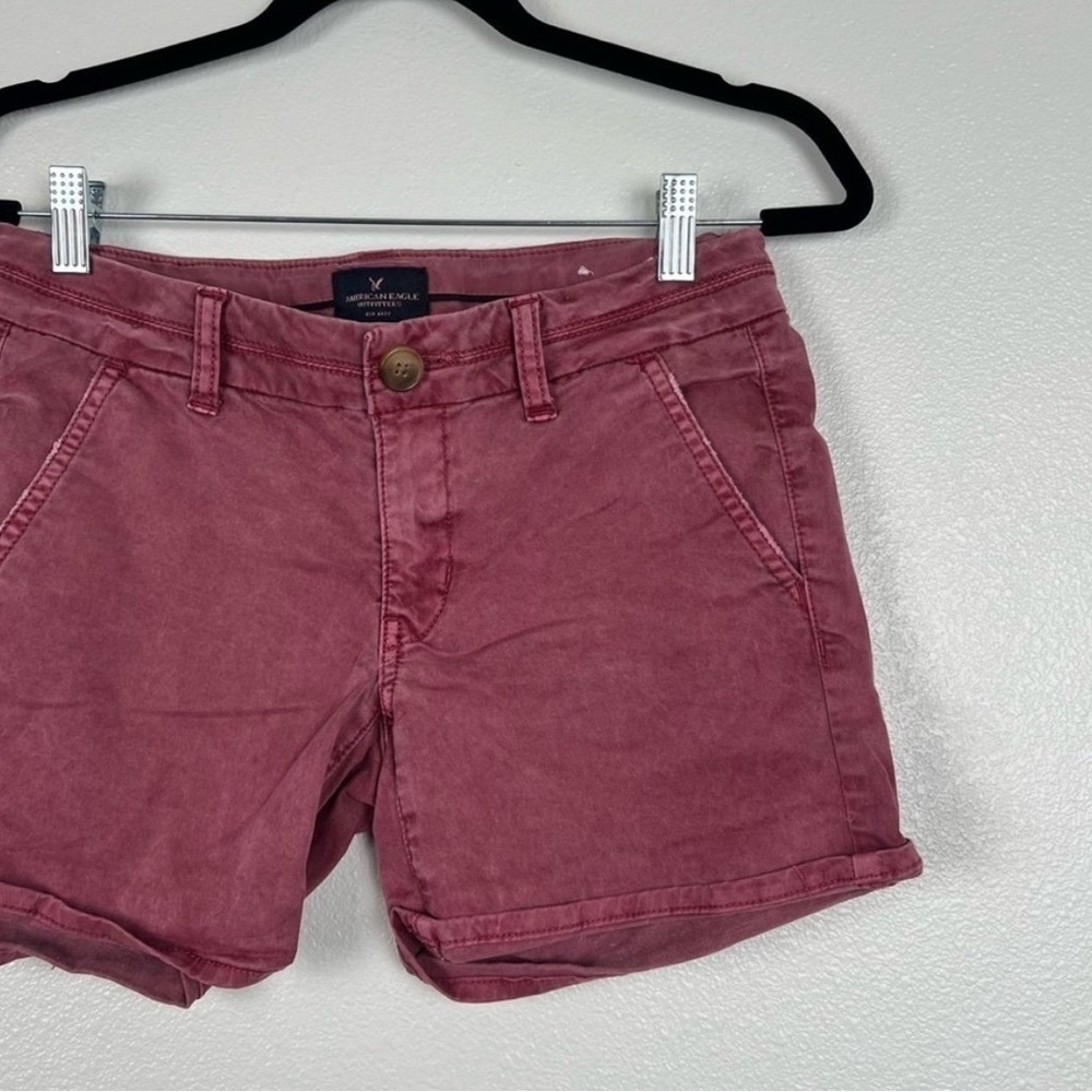 American Eagle Maroon Shorts Sz‎ 2 - Picture 3 of 5